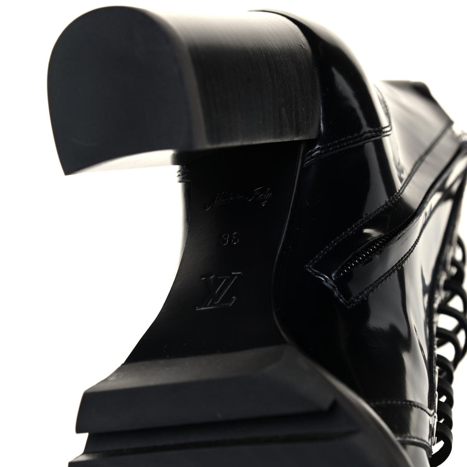 Louis Vuitton Patent Calfskin Monogram Star Trail Ankle Boots 36 Black 5 of 5