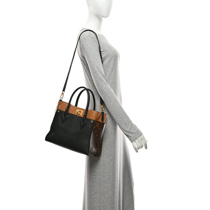 Louis Vuitton Calfskin Monogram On My Side MM Black 2 of 9