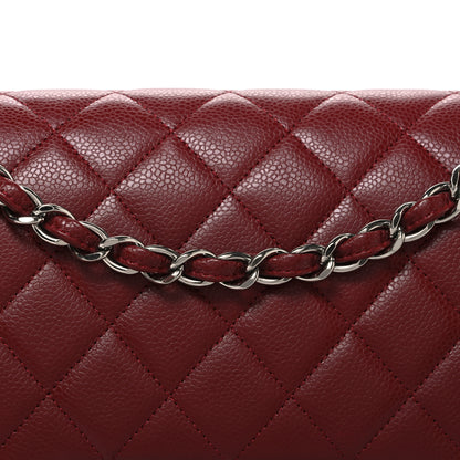Chanel Caviar Quilted Jumbo Double Flap Burgundy 8 of 10