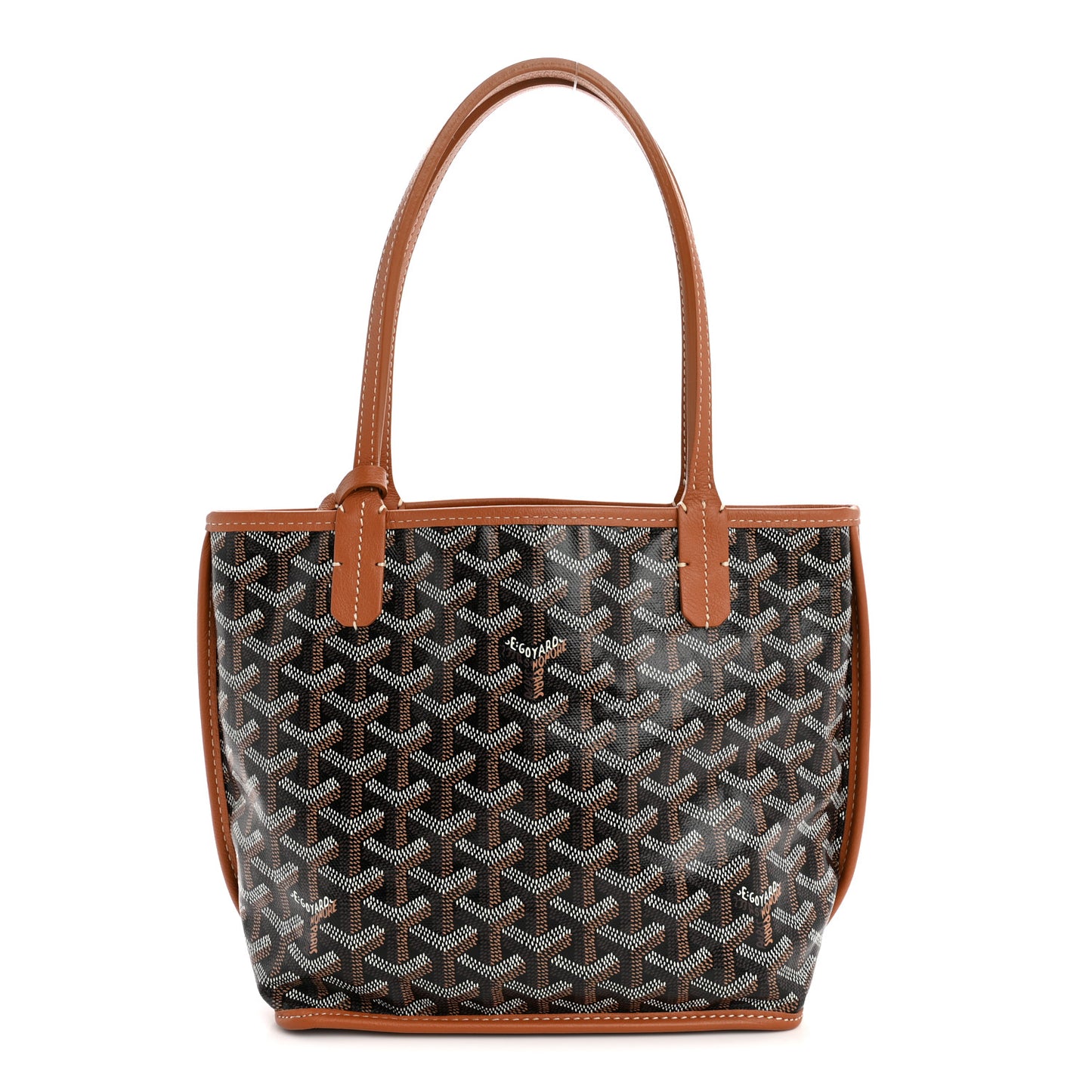 Goyardine Reversible Mini Anjou Black Gold