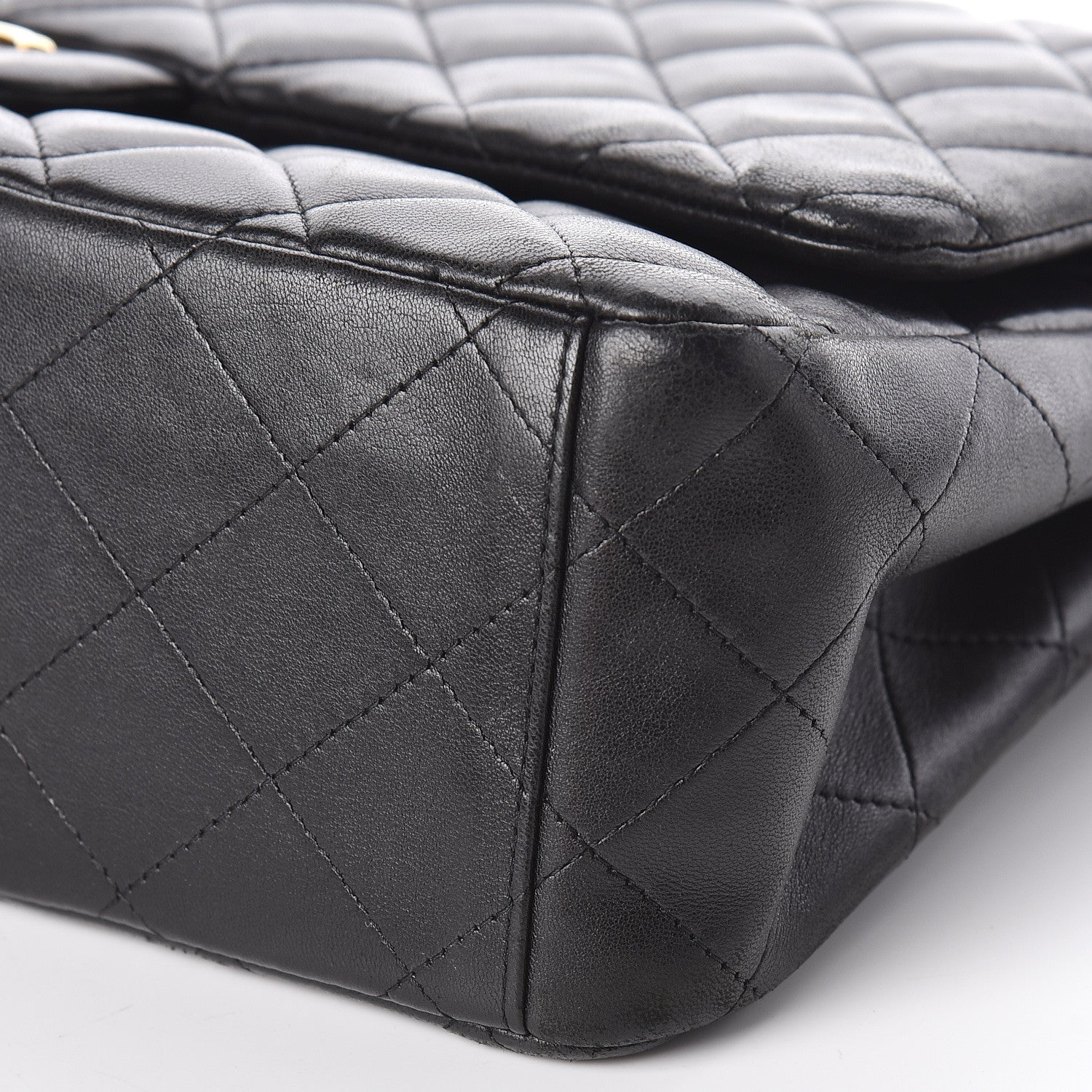 Chanel Lambskin Quilted Maxi Double Flap Black 14 of 17