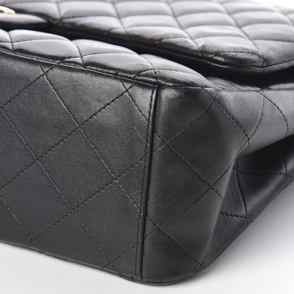 Chanel Lambskin Quilted Maxi Double Flap Black 14 of 17