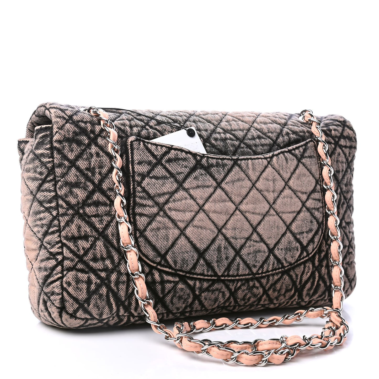 Denim Quilted Denimpression Flap Rose Clair