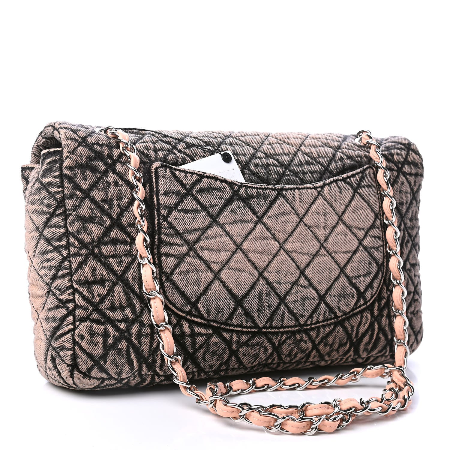 Chanel Denim Quilted Denimpression Flap Rose Clair 2 of 4