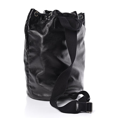 Saint Laurent Smooth Calfskin City Sailor Drawstring Backpack Black 3 of 9