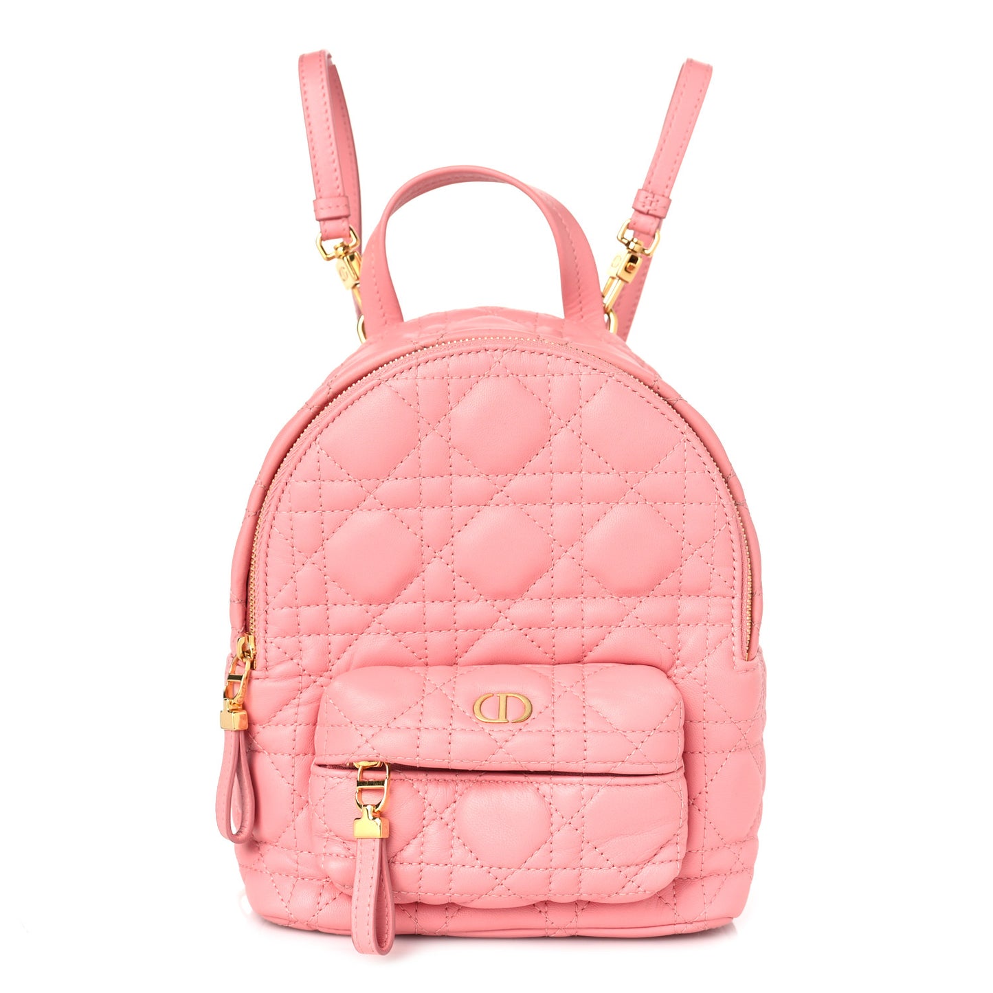 Lambskin Cannage Mini Backpack Peach Blossom