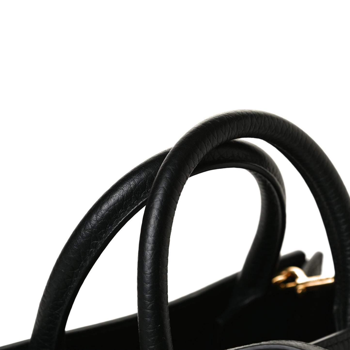 Heavy Grain Small Belted Bayswater Tote Black