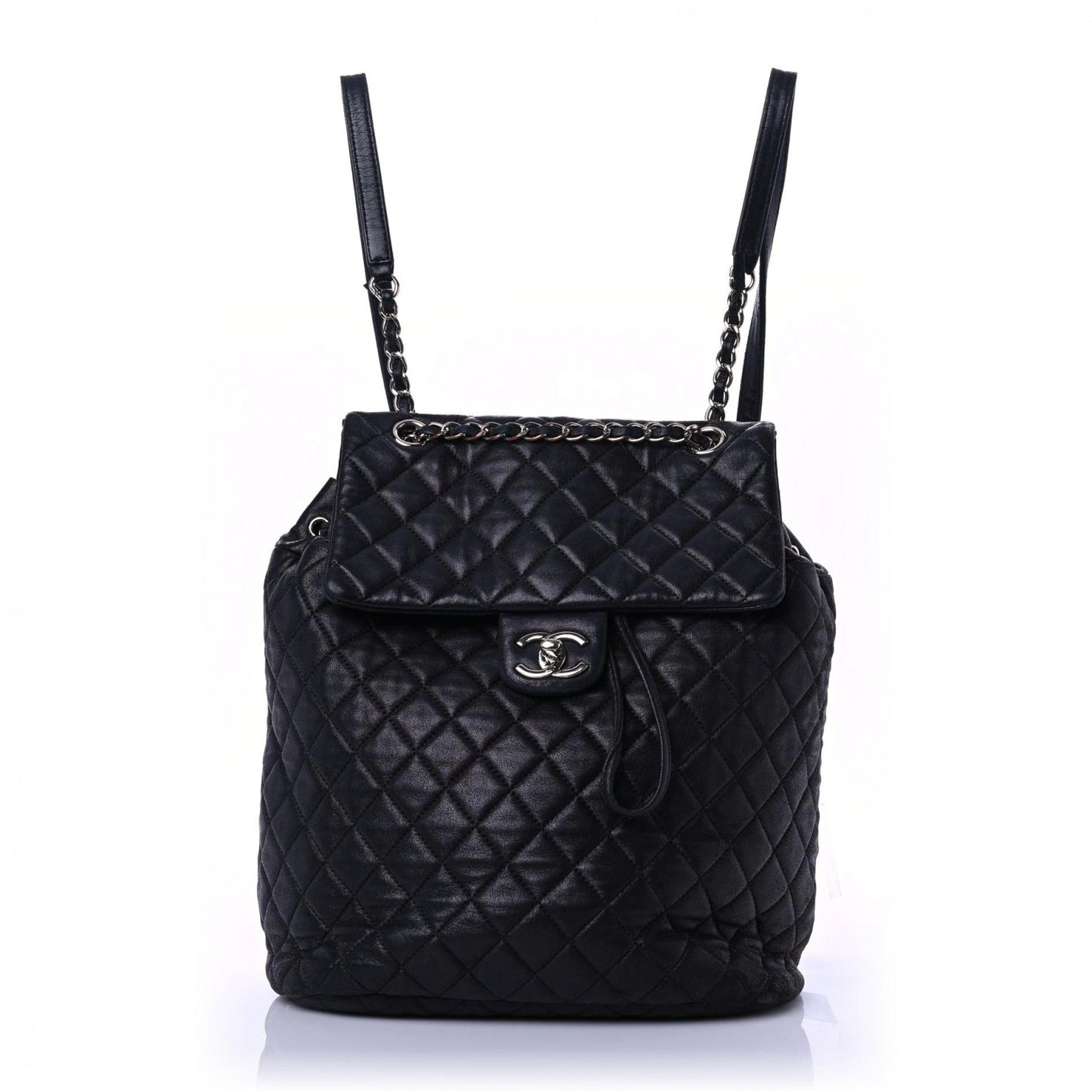 Lambskin Quilted Large Urban Spirit Backpack Black