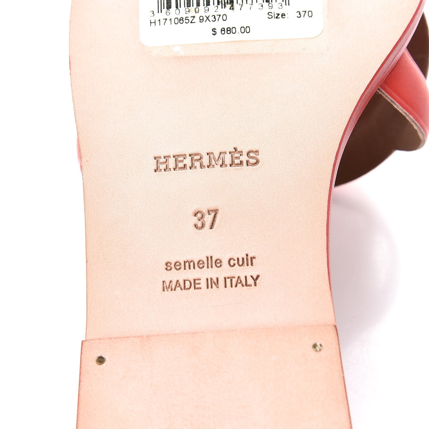 Calfskin Omaha Sandals 37 Pavot