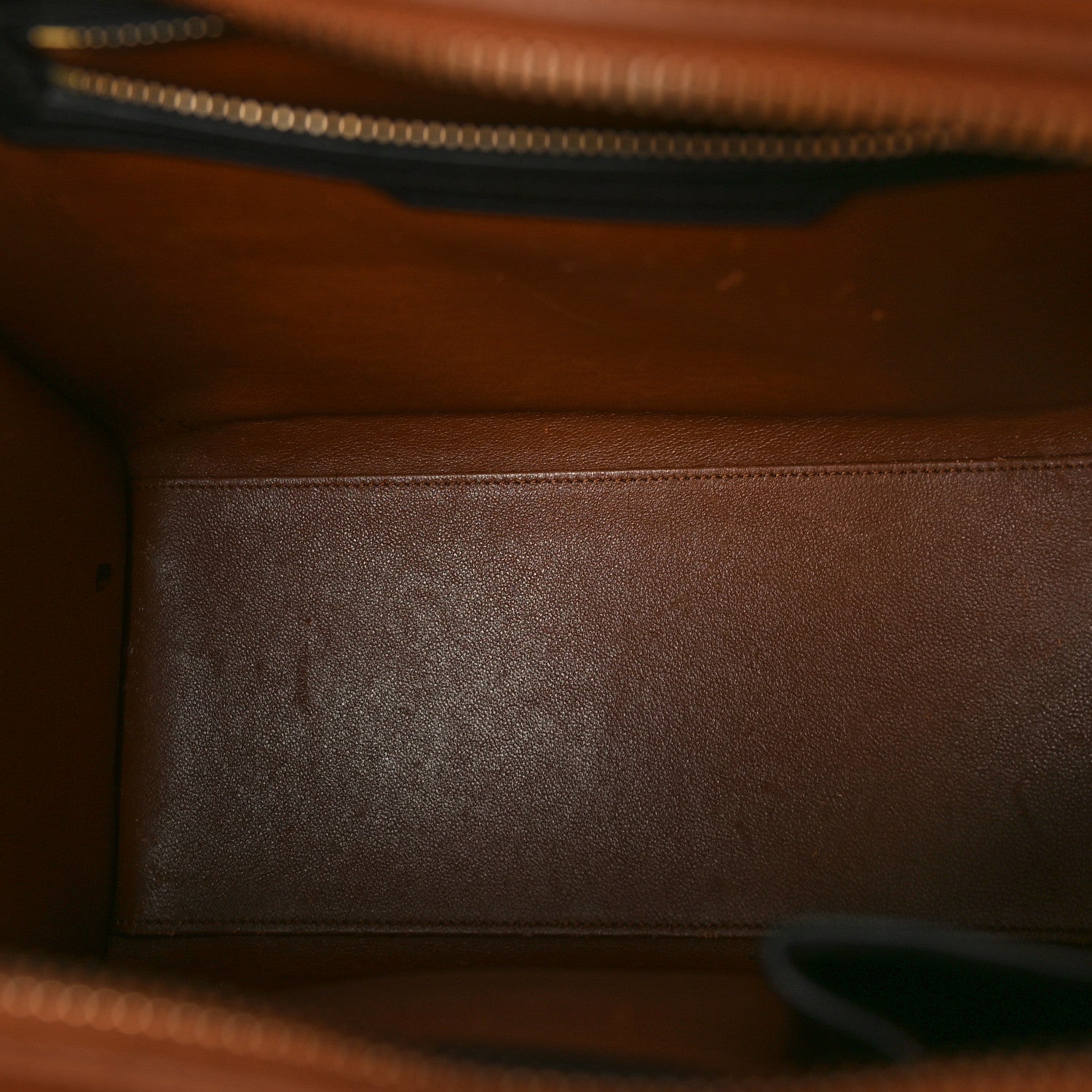 Celine Satin Calfskin Mini Tri-Color Luggage Black Tan 5 of 12