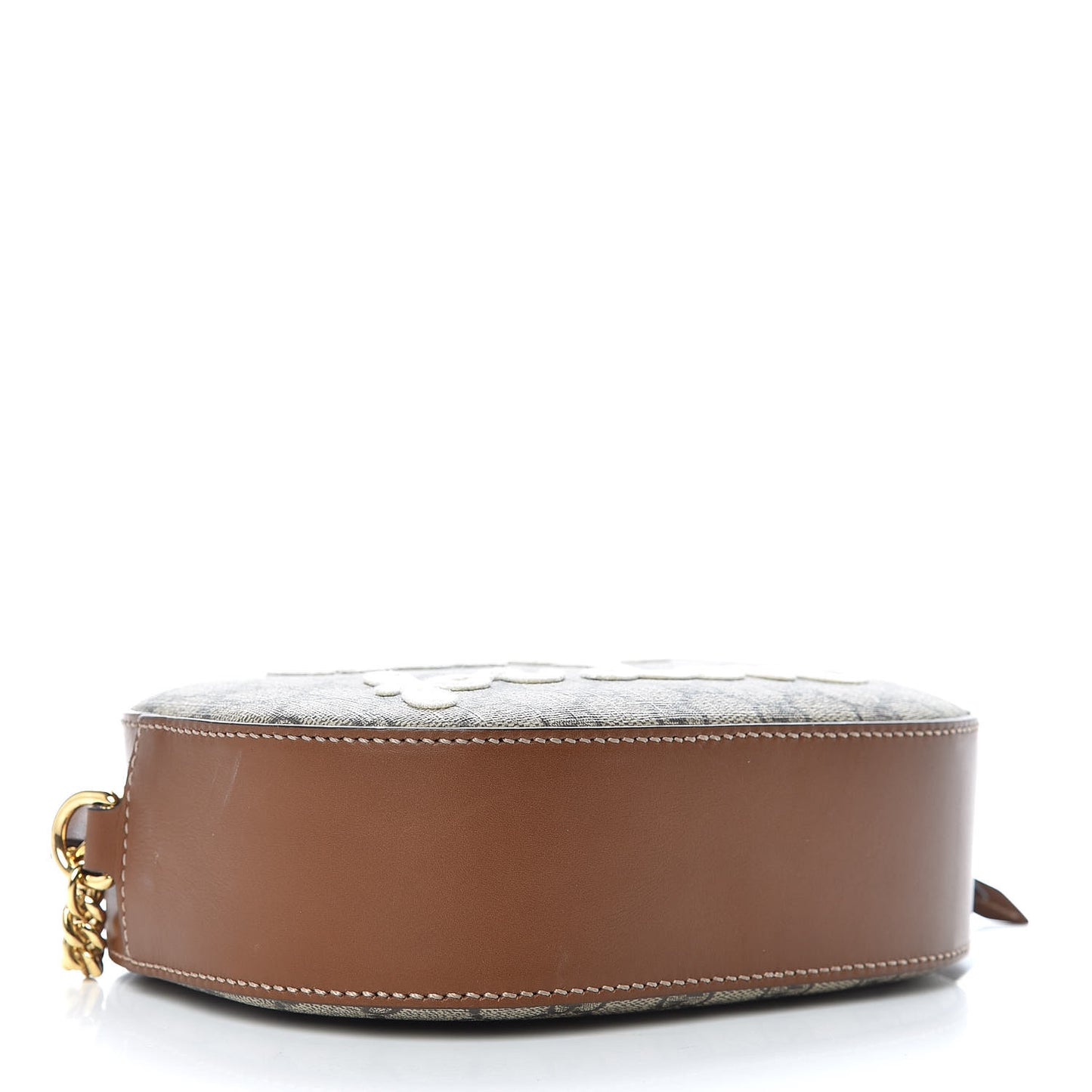 GG Supreme Monogram Blind For Love Embroidered Mini Chain Shoulder Bag Beige Tuscany