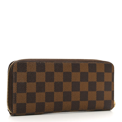 Louis Vuitton Damier Ebene Clemence Wallet Rose Ballerine 3 of 8