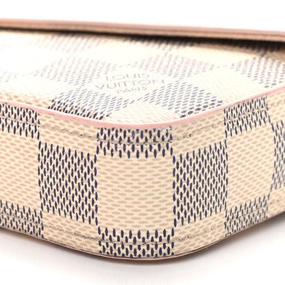 Louis Vuitton Damier Azur Calfskin Pochette Felicie Eau de Rose 9 of 10