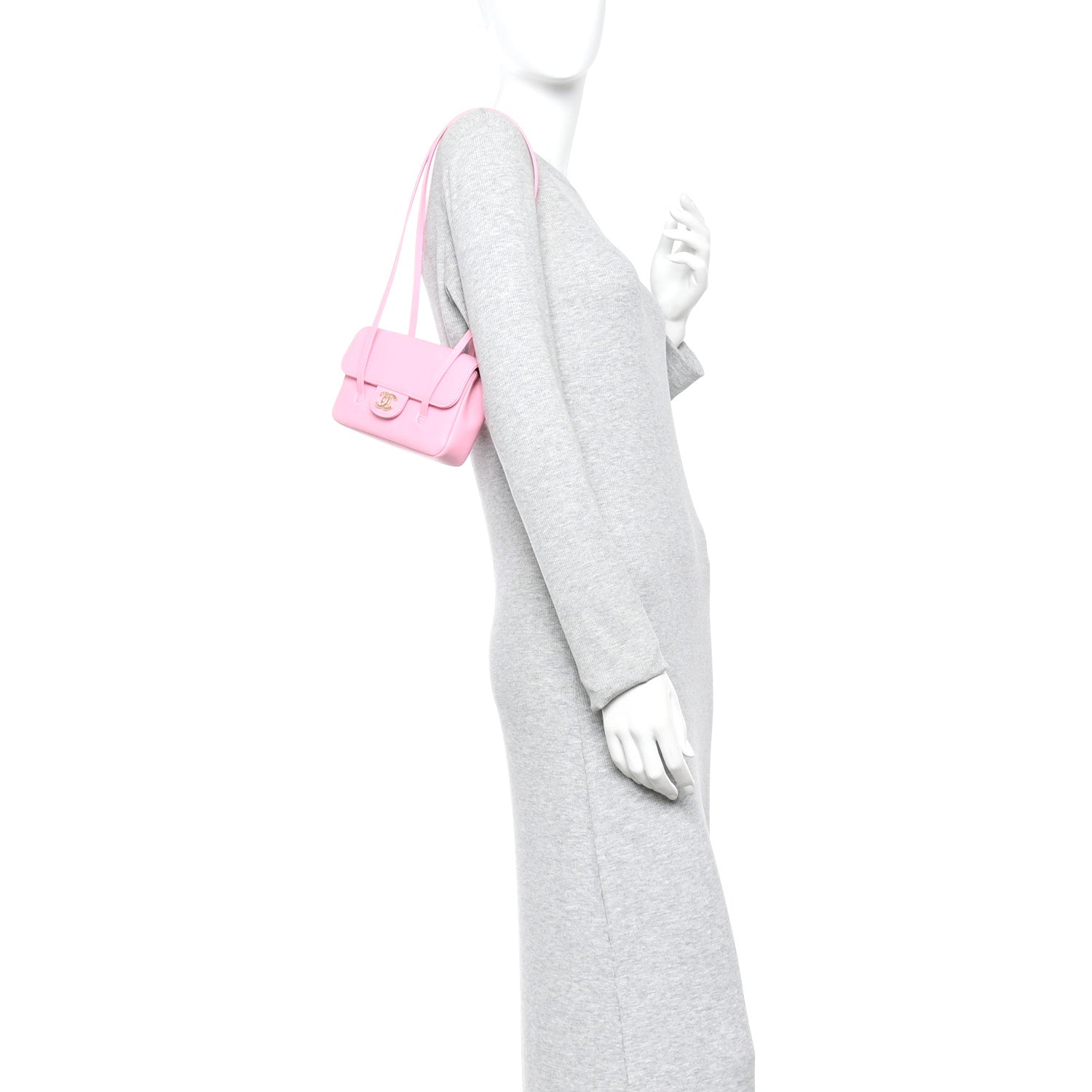 Chanel Shiny Caviar Mini Preppy Coco Shoulder Bag Pink 2 of 11