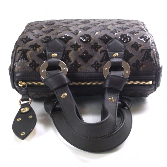 Monogram Sequins Eclipse Speedy 28 Black