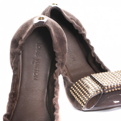 Louis Vuitton Suede Mimi Bow Ballerina Flats Brown 37 7 of 7