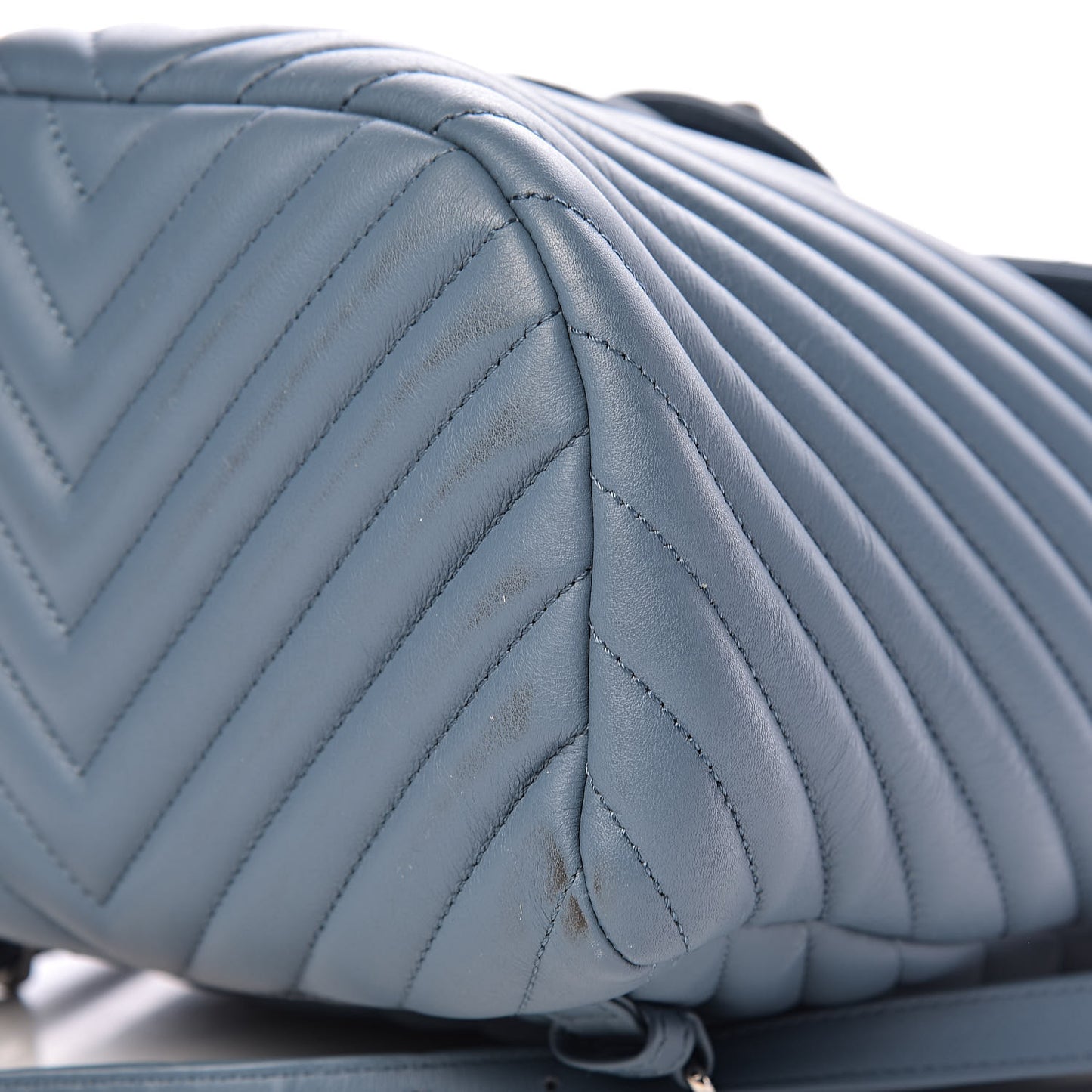 Lambskin Chevron Quilted Small Urban Spirit Backpack Light Blue