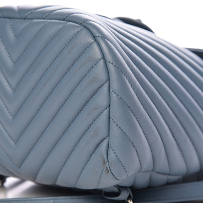 Chanel Lambskin Chevron Quilted Small Urban Spirit Backpack Light Blue 9 of 12
