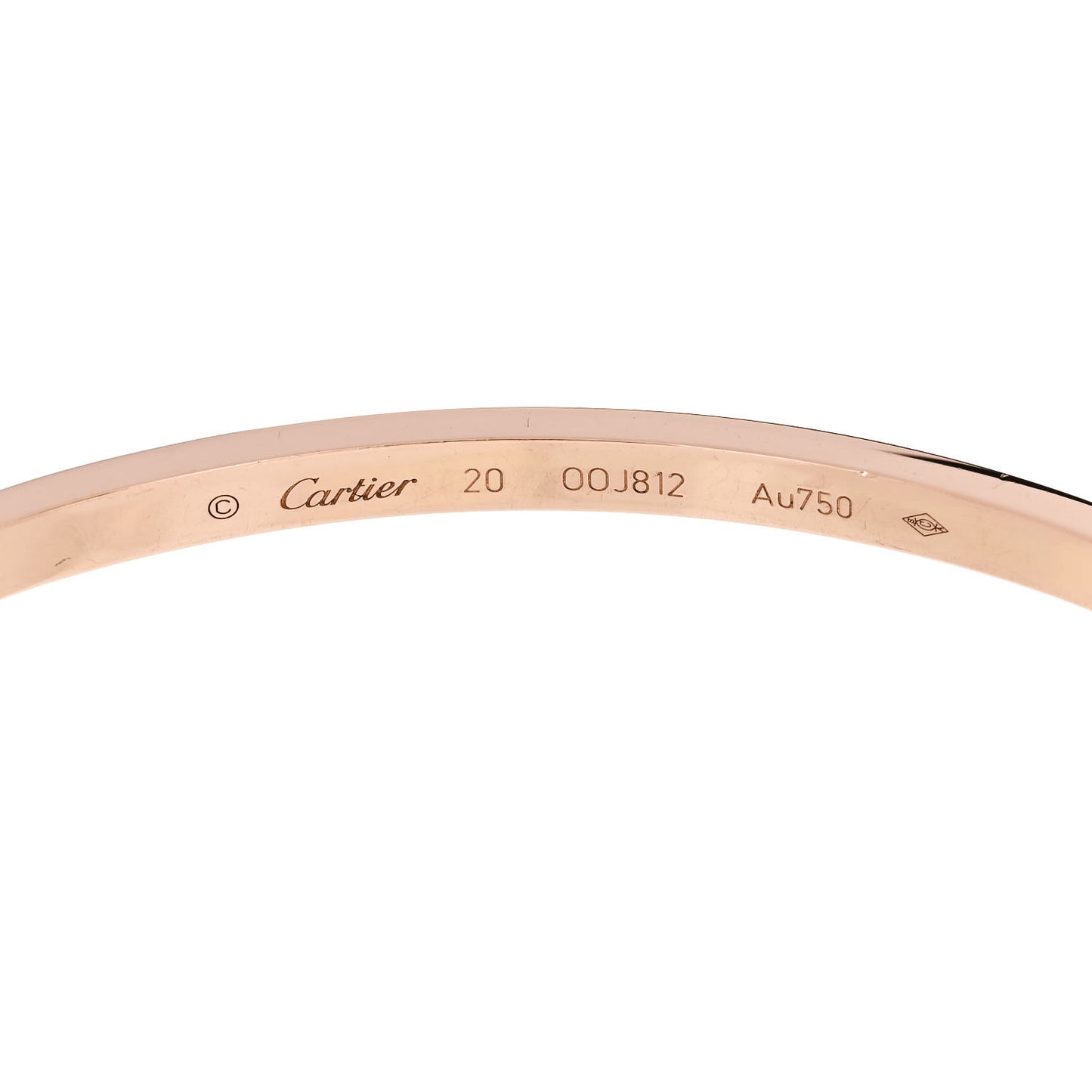 18K Pink Gold Small LOVE Bracelet 20