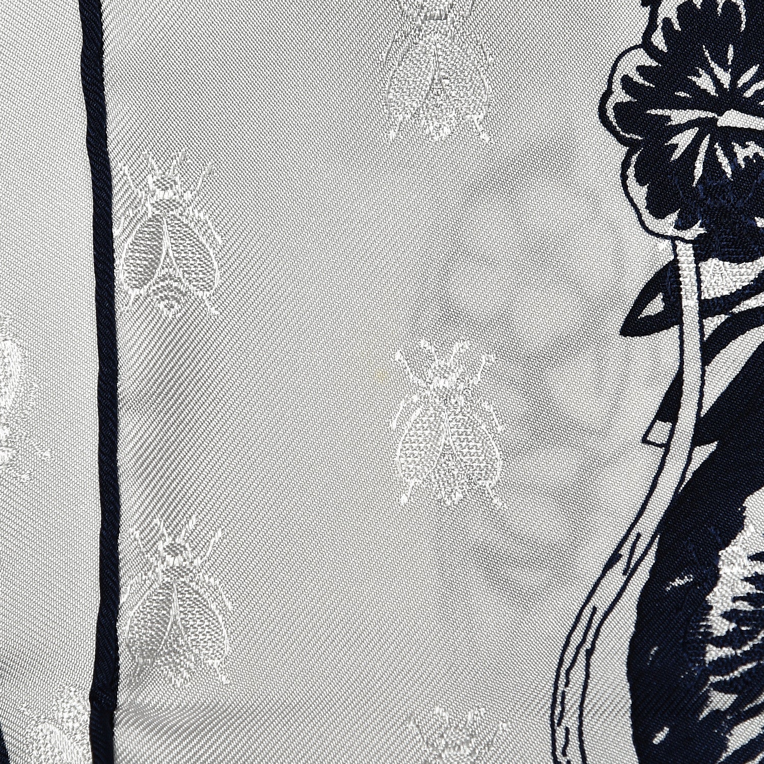 Hermes Silk Jungle Love Tattoo Scarf 90 Naturel Bleu Noir 6 of 6