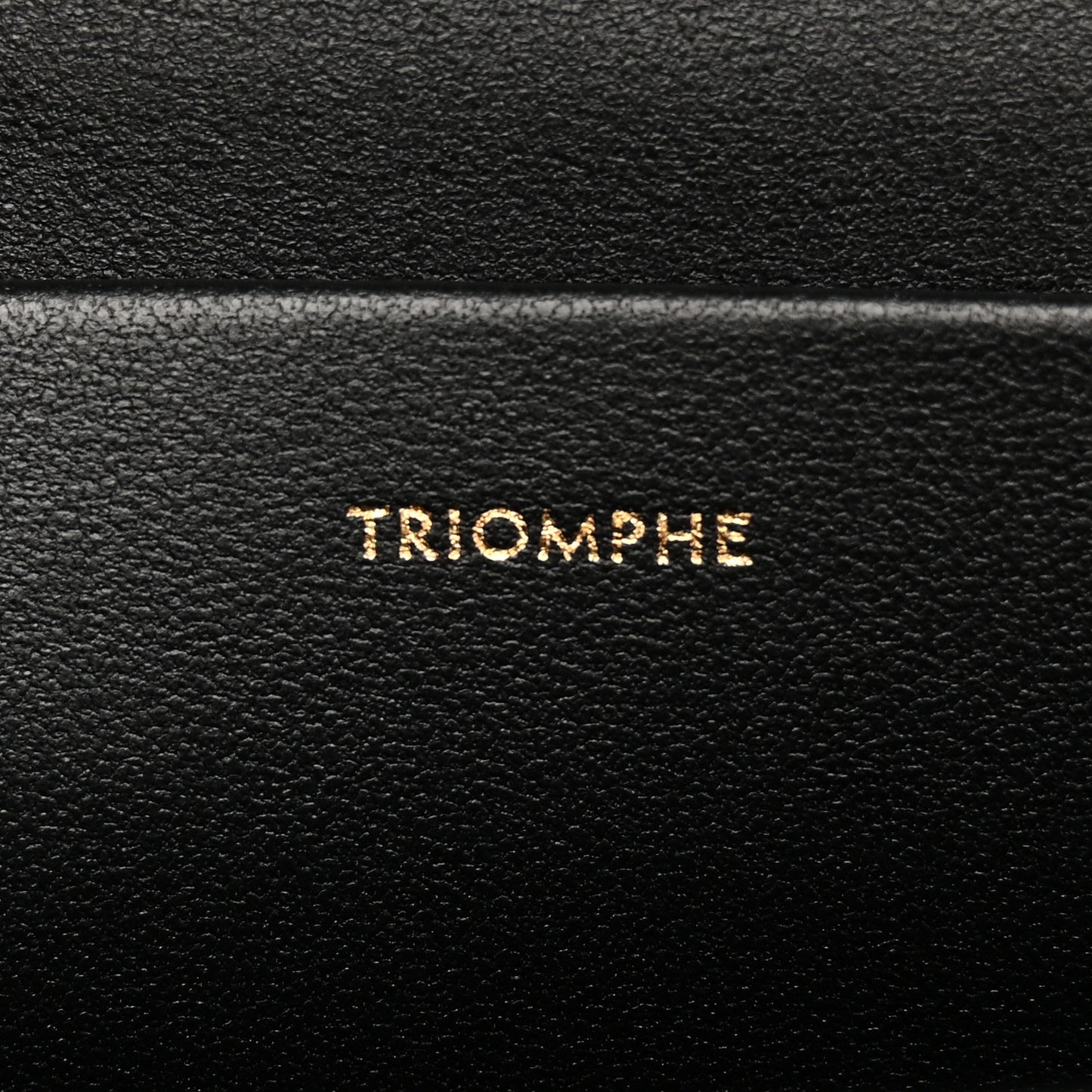 Shiny Calfskin Triomphe Chain Shoulder Bag Black