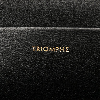 Celine Shiny Calfskin Triomphe Chain Shoulder Bag Black 7 of 13