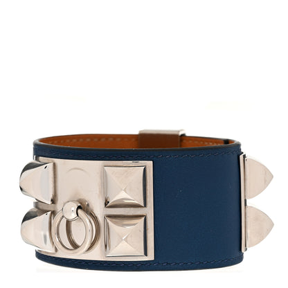 Hermes Swift Collier De Chien CDC Bracelet T3 Deep Bleu 1 of 5