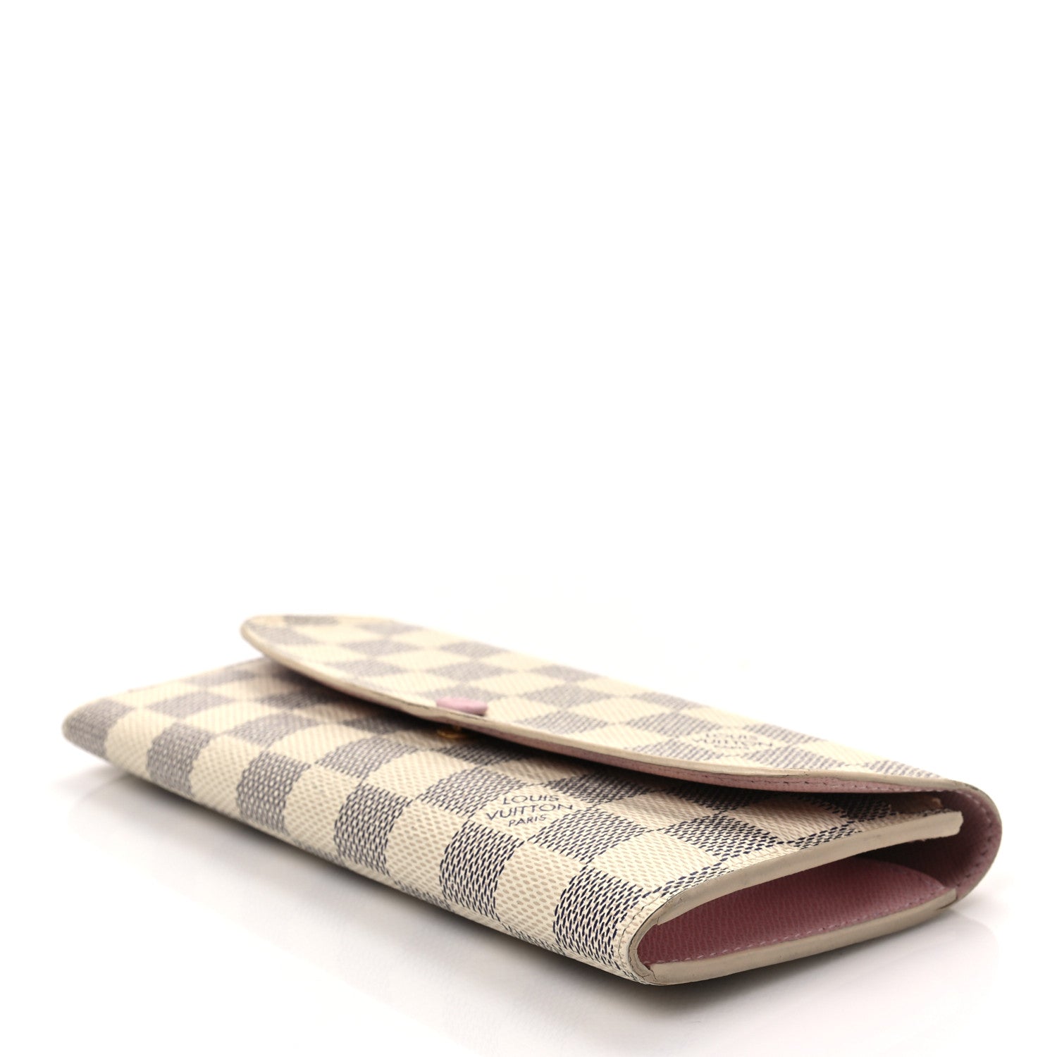 Louis Vuitton Damier Azur Emilie Wallet Rose Ballerine 7 of 8