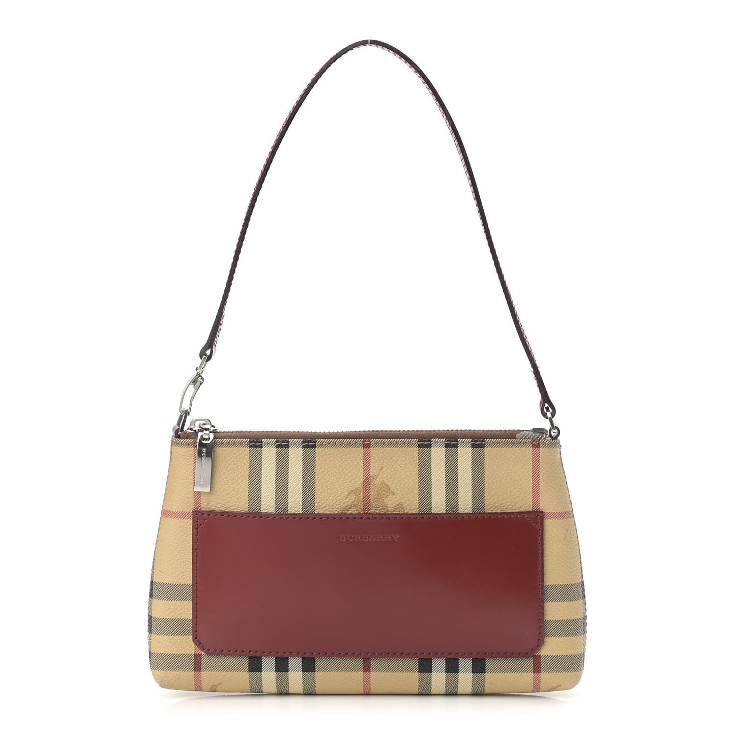 Haymarket Check Small Crossbody Clutch Bag Red