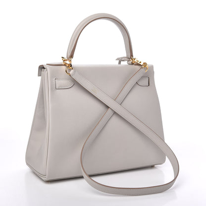 Hermes Evercolor Kelly Retourne 28 Gris Perle 3 of 10