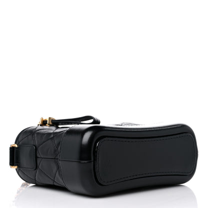 Chanel Aged Calfskin Quilted Small Gabrielle Hobo Black 4 of 11