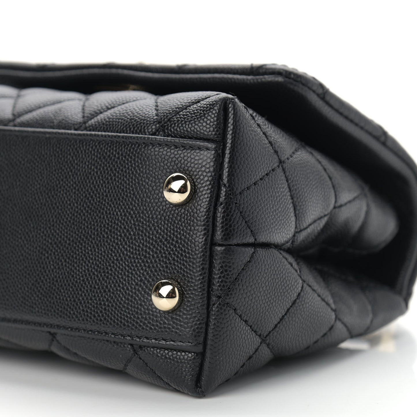Caviar Quilted Extra Mini Coco Handle Flap Black