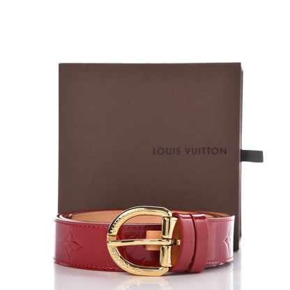 Louis Vuitton Vernis Ceinture 30mm Belt 80 32 Pomme D'Amour 10 of 10