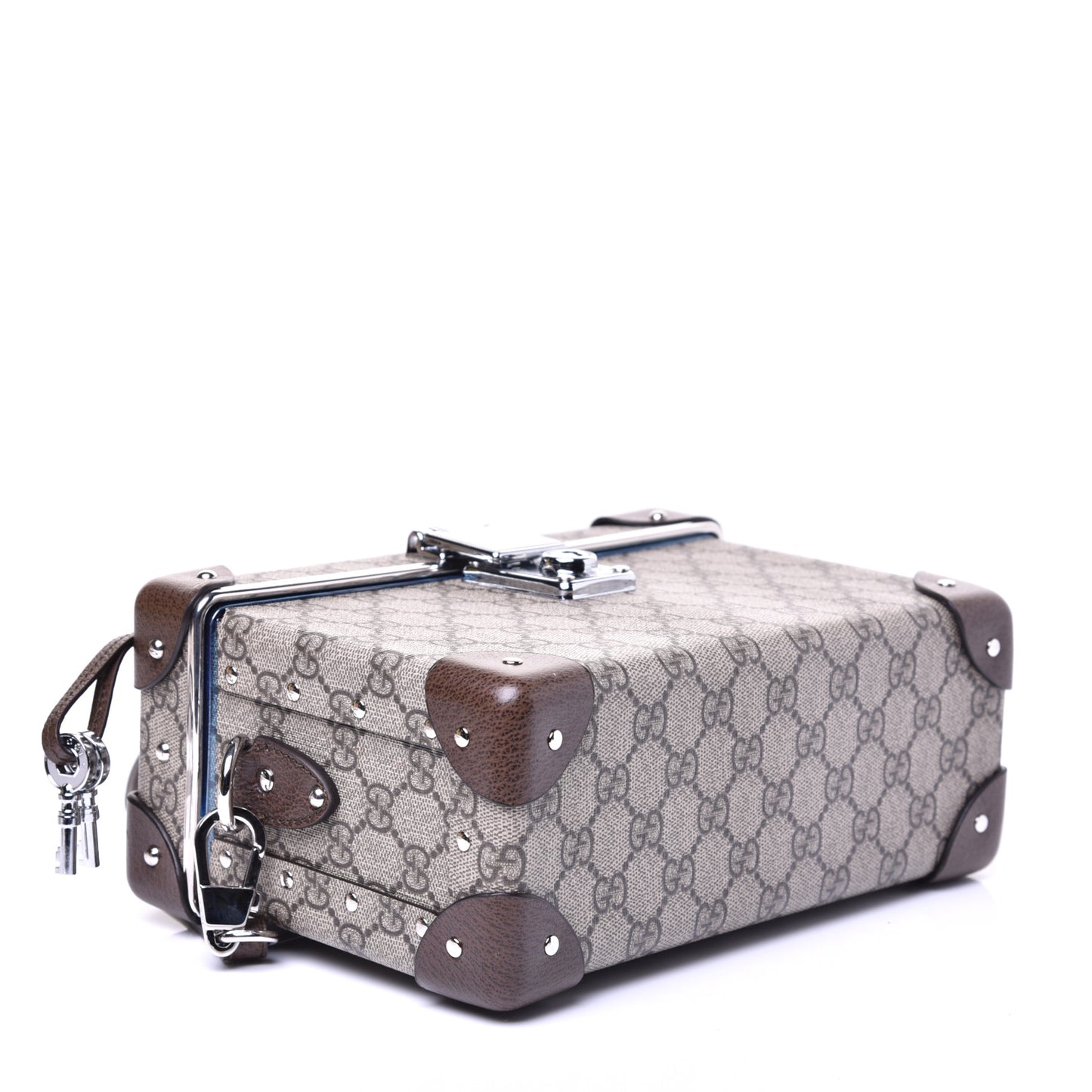 GG Supreme Monogram Globe-Trotter Beauty Case Brown