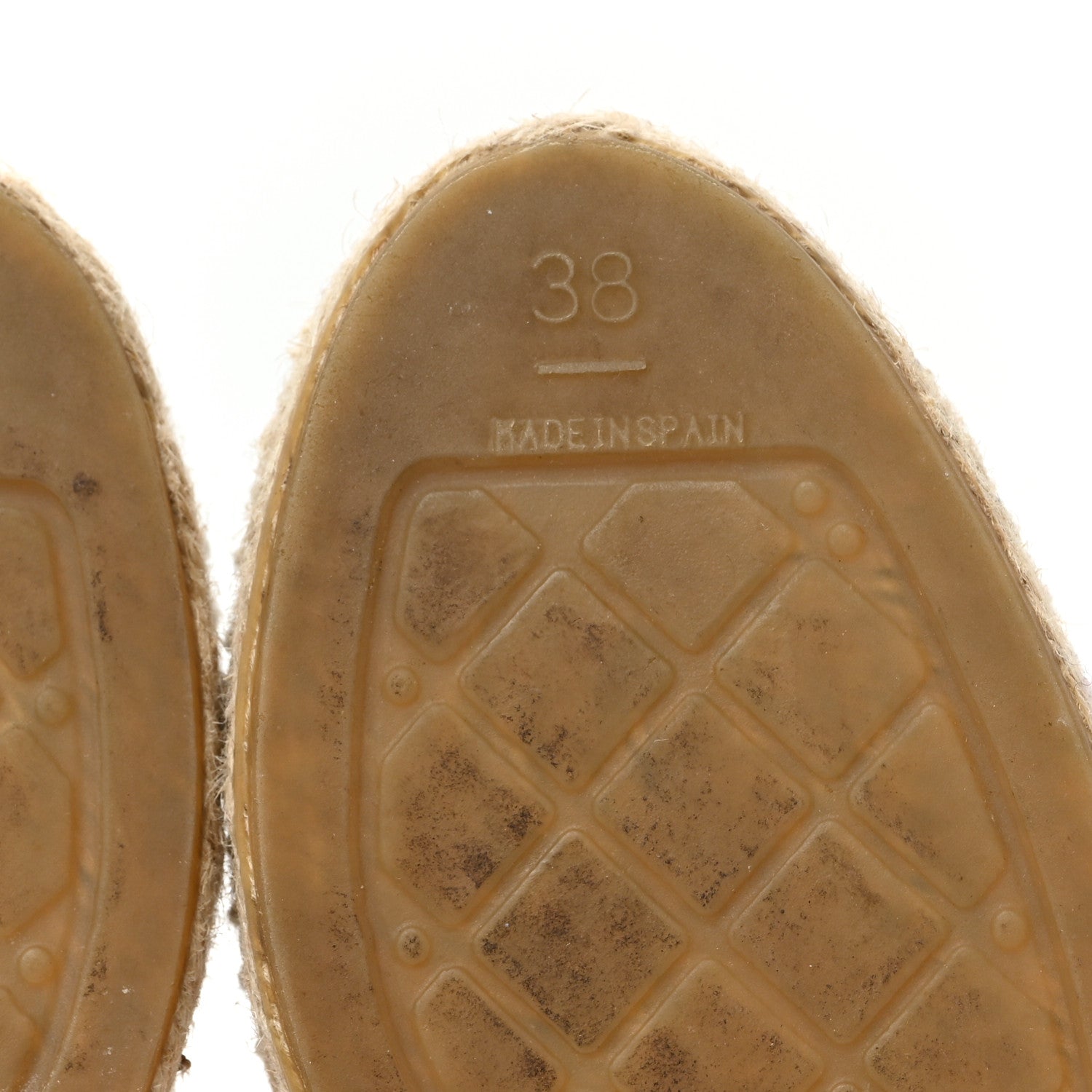 Chanel Lambskin CC Espadrilles 38 Beige Black 6 of 8