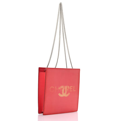 Chanel Vinyl Hologram CC Shoulder Bag Red 2 of 11