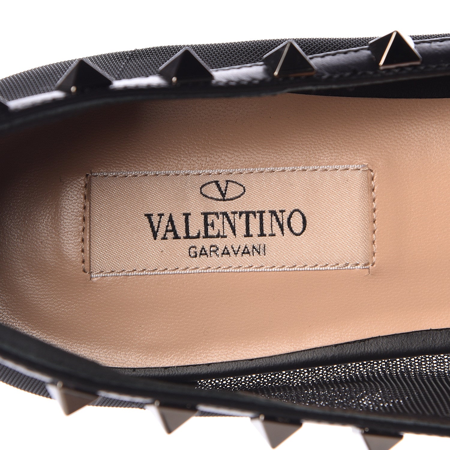 Valentino Garavani Mesh Rockstud Ballerina Flats 40 Black 7 of 7