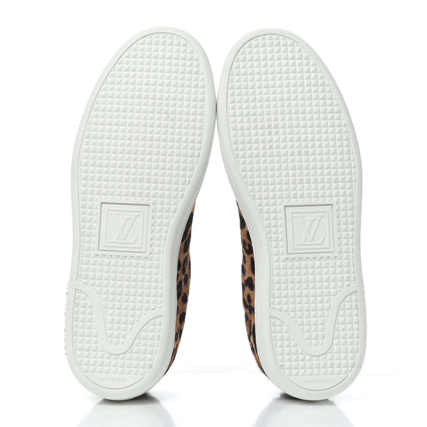 Louis Vuitton Calfskin Pony Hair Leopard Monogram Frontrow Sneakers 35 5 of 9