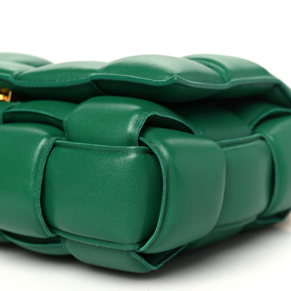 Bottega Veneta Lambskin Maxi Intreccio Padded Chain Cassette Crossbody Bag Racing Green 10 of 10