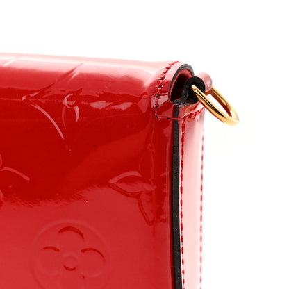 Louis Vuitton Vernis Felicie Pochette Chain Wallet Cherry 9 of 9