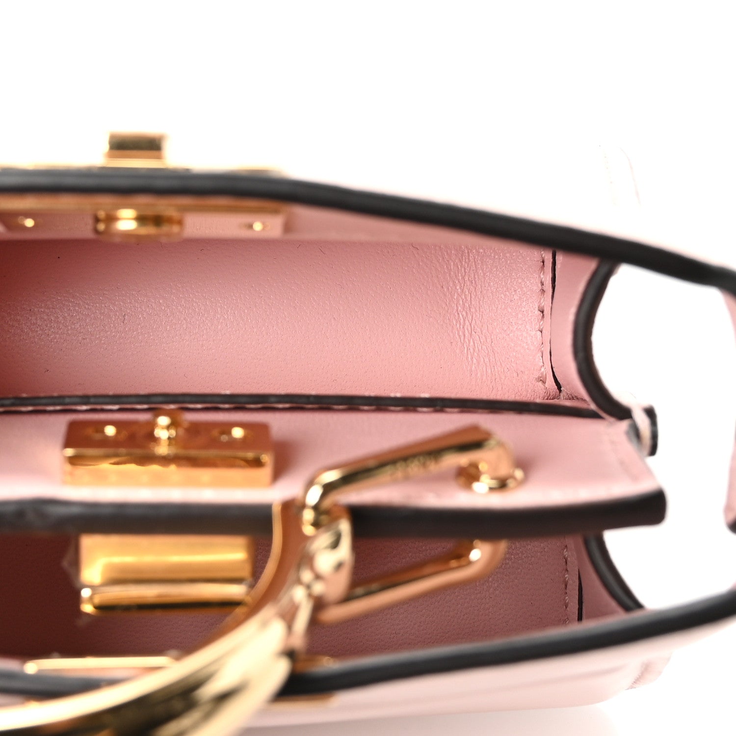 Fendi Shiny Nappa Nano Peekaboo Maxi Handle Satchel Rosa Confetto 4 of 8