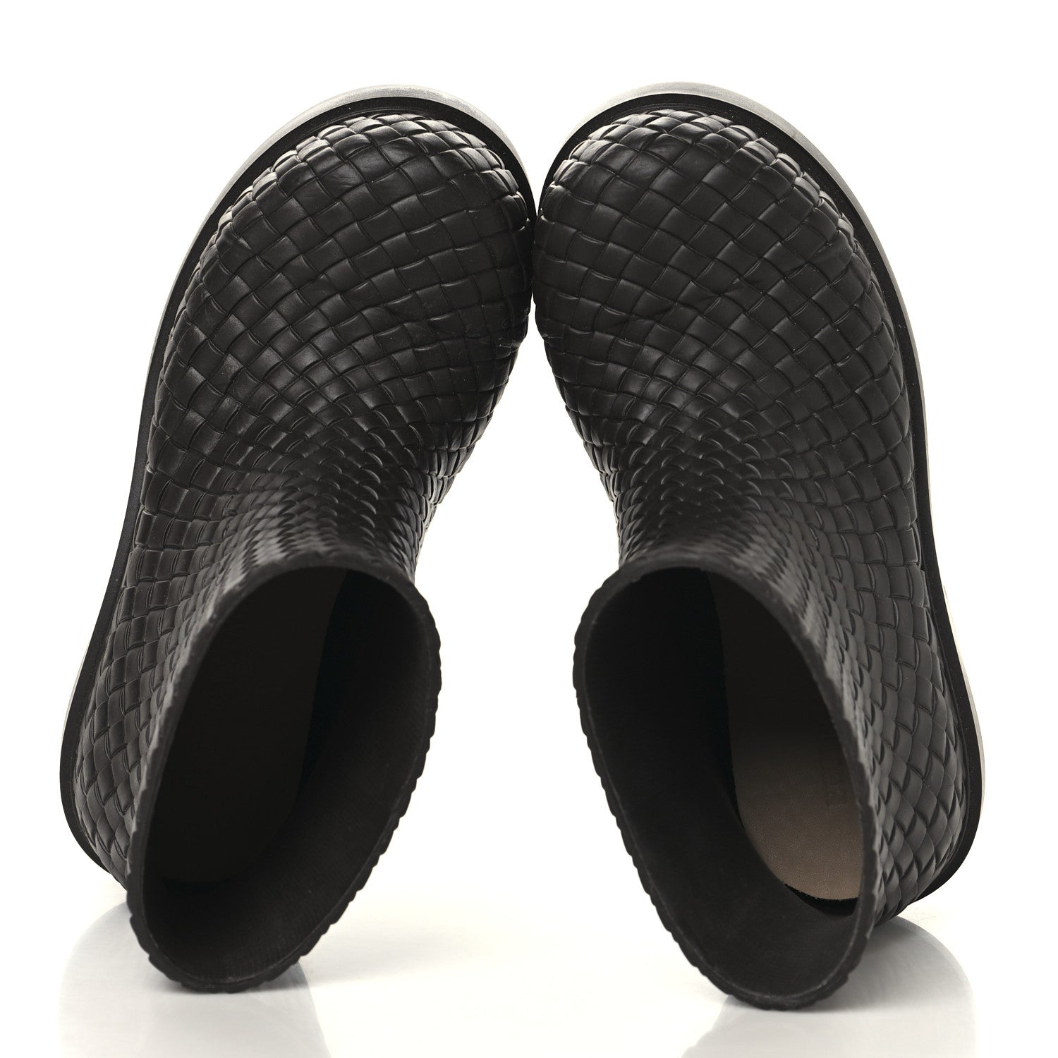 Bottega Veneta Rubber Intreccio Fireman Ankle Boots 40 Fondant 2 of 8