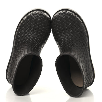 Bottega Veneta Rubber Intreccio Fireman Ankle Boots 40 Fondant 2 of 8