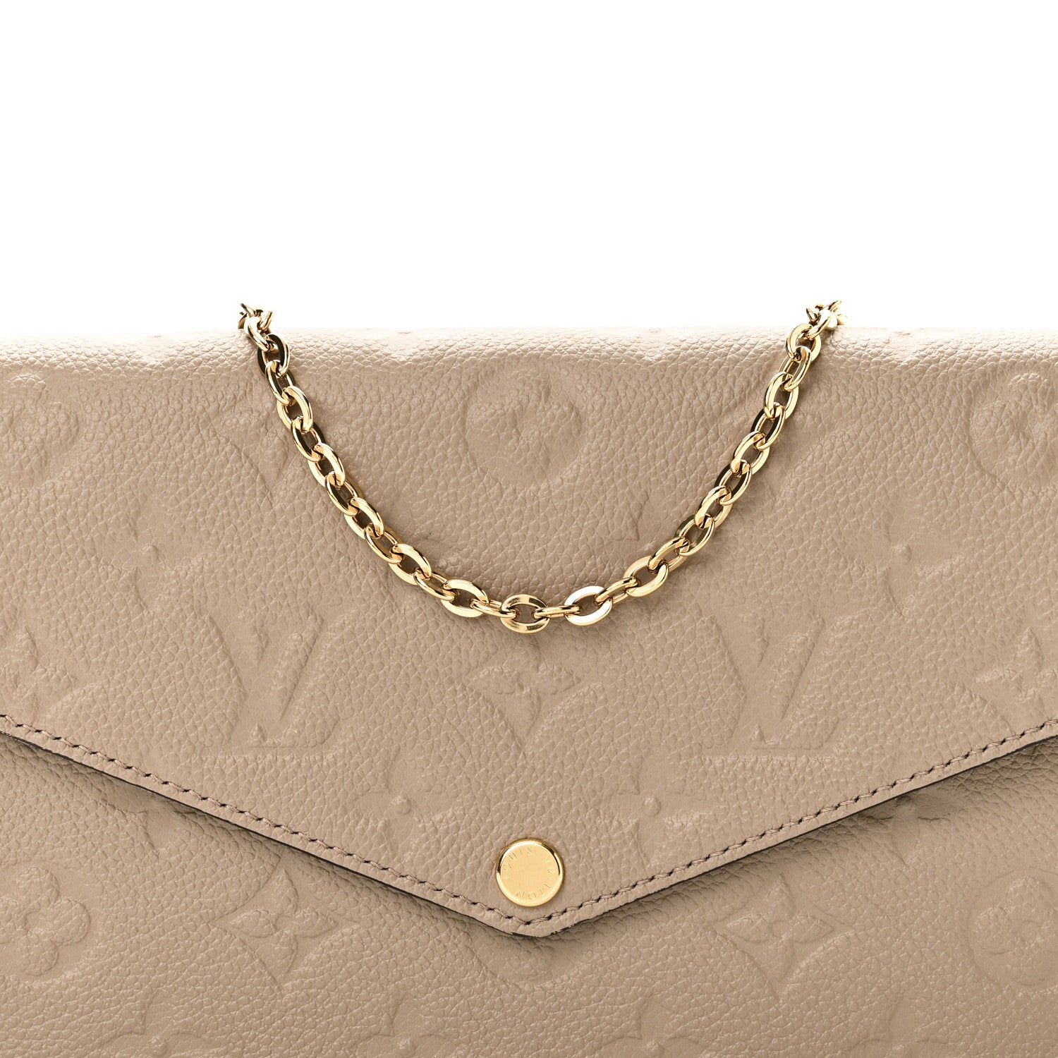Louis Vuitton Empreinte Pochette Felicie Chain Wallet Tourterelle 8 of 10