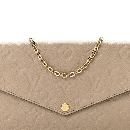 Louis Vuitton Empreinte Pochette Felicie Chain Wallet Tourterelle 8 of 10