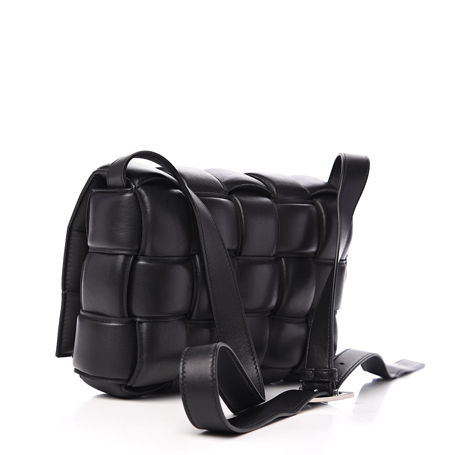Bottega Veneta Nappa Maxi Intreccio Padded Cassette Crossbody Bag Black 2 of 8