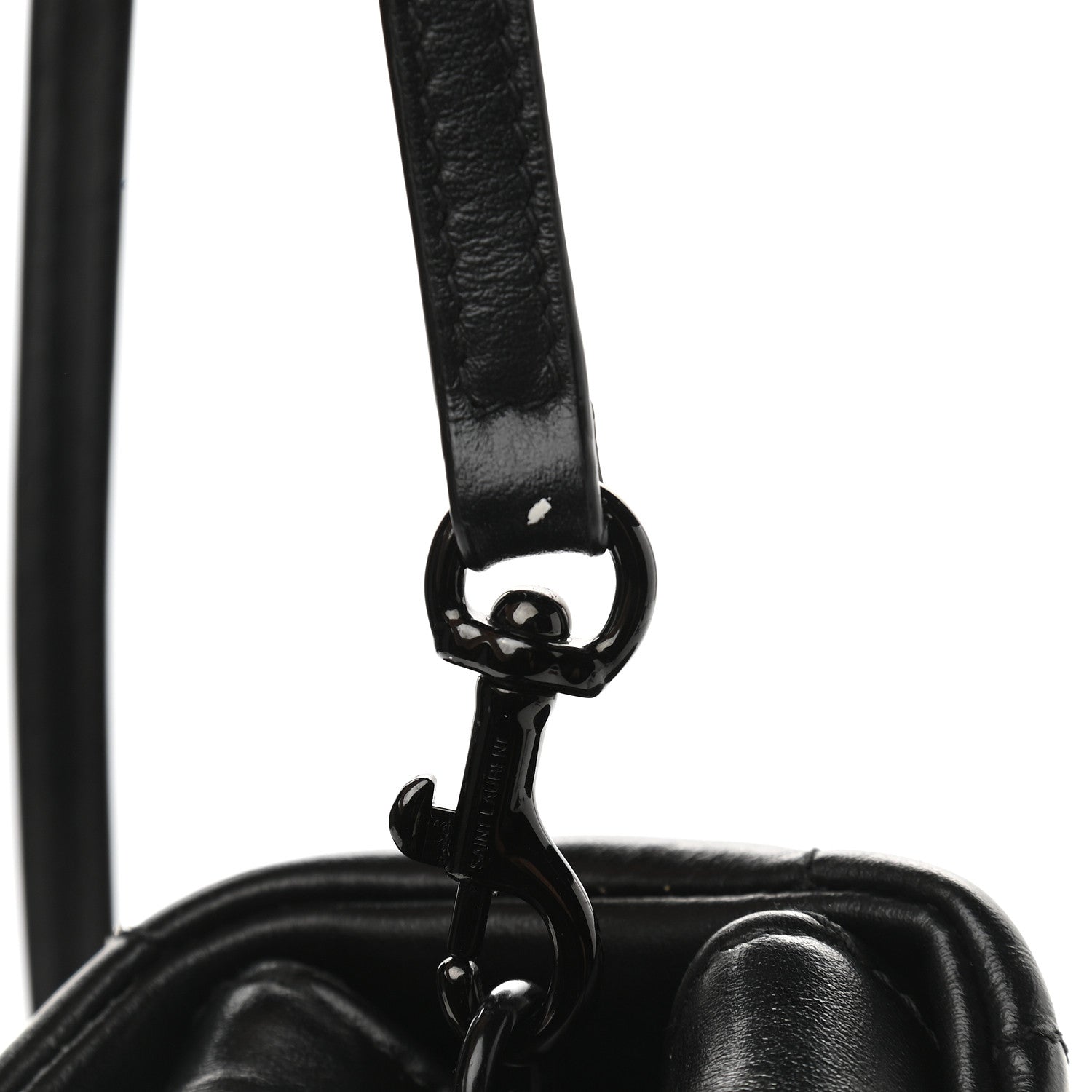 Saint Laurent Calfskin Y Quilted Monogram Toy Loulou Crossbody Bag Black 9 of 10