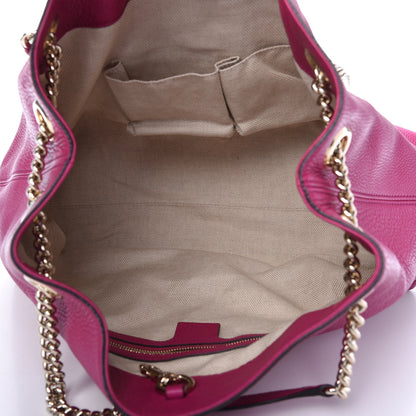 Gucci Cellarius Calfskin Medium Soho Chain Shoulder Bag Bright Bouganville 5 of 10
