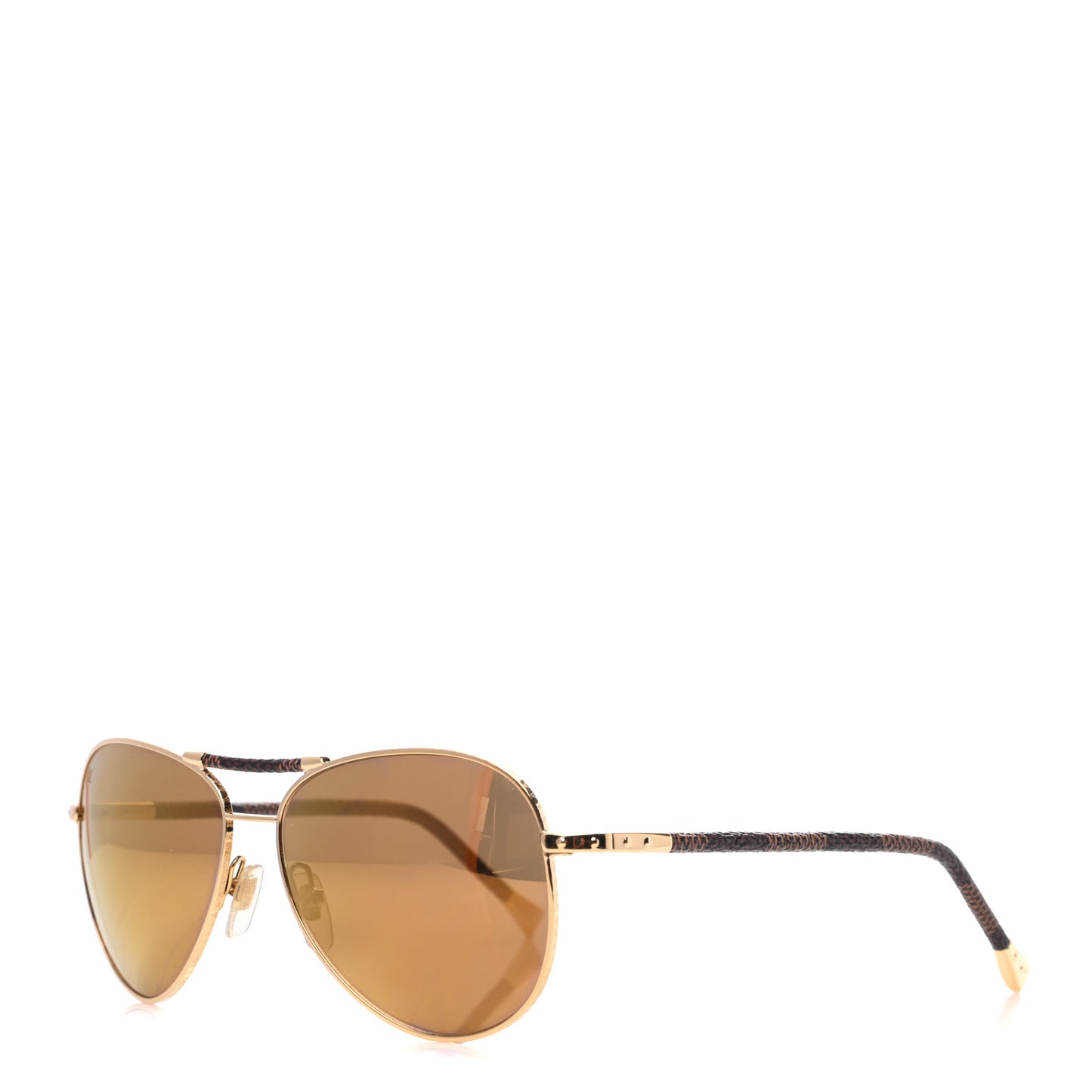 Damier Ebene Conspiration Pilote Aviator Sunglasses Z0790U Gold