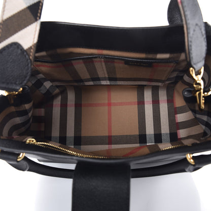 Burberry Soft Grain Calfskin Medium Buckle Tote Black 5 of 7